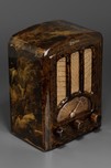 Striking Swirled Circassian Onyx/Brown Emerson AU-190 Catalin Radio