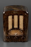 Striking Swirled Circassian Onyx/Brown Emerson AU-190 Catalin Radio