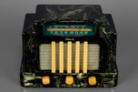 Addison 5 Catalin ’Courthouse’ Radio in Beautifully Marbleized Dark Green