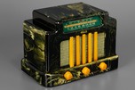 Black Swirl Addison 5 Catalin ’Courthouse’ Radio - Beautiful