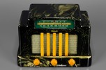 Black Swirl Addison 5 Catalin ’Courthouse’ Radio - Beautiful