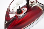 Art Deco Red Saunders Pyrex Glass &rdquo;Silver Streak&rdquo; Iron