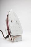 Art Deco Red Saunders Pyrex Glass &rdquo;Silver Streak&rdquo; Iron