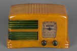 Detrola 281 Catalin Radio ’Split Grille’ in Pistachio with Blue Trim - Ultra Rare