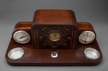 Rare Detrola 104 &rdquo;Presentation&rdquo; Desk Set Art Deco Radio with Gilbert Rohde Clock