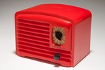 Red Plaskon Detrola Jr. Art Deco Plaskon Bakelite Radio