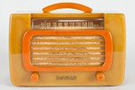 DeWald 561-2 Catalin Radio in Onyx + Butterscotch - Great