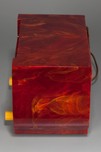 Marbleized Oxblood Red DeWald A-501 ’Lyre’ Catalin Radio