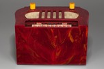 Marbleized Oxblood Red DeWald A-501 ’Lyre’ Catalin Radio