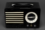 Incredible Black Catalin Emerson &rsquo;Aristocrat&rsquo; Radio w/ Blue Swirls