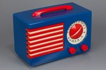 Bright Blue Emerson ’Patriot’ 400 Catalin Radio - Bel Geddes Design