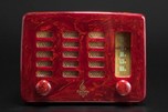 Emerson 564 Radio ’Slot-Grill’ in Marbleized Oxblood Red Catalin