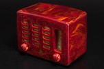 Emerson 564 Radio ’Slot-Grill’ in Marbleized Oxblood Red Catalin