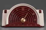 Emerson 744B Mid-Century Radio Beige with Maroon Bakelite