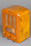 Emerson AU-190 Tombstone Catalin Radio - Butterscotch w/ Brown Swirls