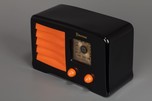 Rare Emerson AX-235 ’Little Miracle’ Catalin Radio in Jet Black with Orange