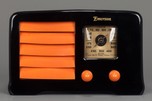 Rare Emerson AX-235 ’Little Miracle’ Catalin Radio in Jet Black with Orange