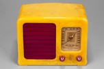 Emerson BM258 Big Miracle Catalin Radio in Yellow w/ Maroon