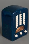 Emerson BT-245 Catalin ’Tombstone’ Radio in Marbleized Blue