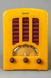 Emerson BT-245 Catalin &rdquo;Tombstone&rdquo; Radio in Yellow + Plum