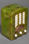 Emerson BT-245 ’Tombstone’ Catalin Radio in Highly Marbleized Green