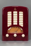 Catalin Emerson BT-245 Radio in Oxblood + Ivory ’Tombstone’