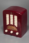 Catalin Emerson BT-245 Radio in Oxblood + Ivory ’Tombstone’