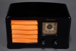 Emerson AX-235 ”Little Miracle” Catalin Radio in Jet Black + Orange - RARE