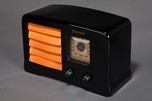 Emerson AX-235 ”Little Miracle” Catalin Radio in Jet Black + Orange - RARE