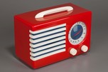 Emerson ’Patriot’ 400 Catalin Radio in Red - Norman Bel Geddes Deco Design