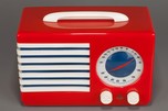 Emerson ’Patriot’ 400 Catalin Radio in Red - Norman Bel Geddes Deco Design