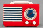 Tomato Red Emerson ’Patriot’ 400 Catalin Radio - Bel Geddes Design