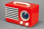 Tomato Red Emerson ’Patriot’ 400 Catalin Radio - Bel Geddes Design