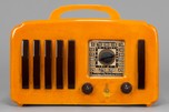 EP375 Emerson 5+1 Catalin Radio in Butterscotch + Brown with Handle