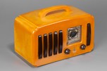 EP375 Emerson 5+1 Catalin Radio in Butterscotch + Brown with Handle