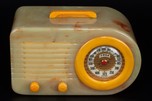 FADA 1000 Catalin Radio ’Bullet’ in Onyx + Yellow