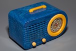 FADA 1000 ’Bullet’ Catalin Radio in Blue + Yellow w/ Great Marbling