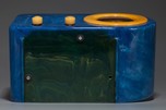 FADA 1000 ’Bullet’ Catalin Radio in Blue + Yellow w/ Great Marbling