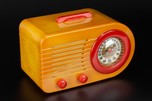 FADA 1000 Catalin Radio in Yellow with Bright Red -  ’Bullet’