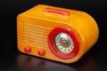 FADA 1000 Catalin Radio in Yellow with Bright Red -  ’Bullet’