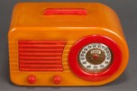 Rare FADA 1000 Insert Grill ’Bullet’ Catalin Radio Butterscotch + Red