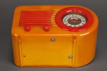 Rare FADA 1000 Insert Grill ’Bullet’ Catalin Radio Butterscotch + Red