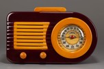 FADA 1000 Insert Grill Bullet Catalin Radio in Maroon + Yellow