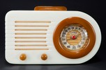 FADA 1000 Catalin ’Bullet’ Radio in Alabaster with Onyx Trim