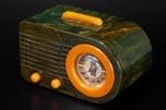 FADA 115 ’Bullet’ Catalin Radio in Blue + Yellow - Rare Pre-War