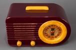 Pre-War FADA 115 ”Bullet” Catalin Radio - Plum + Yellow - Rare