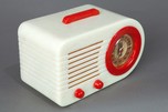 Rare Pre-War FADA 115 ”Bullet” Catalin Radio - White + Red