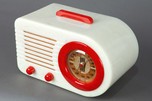 Rare Pre-War FADA 115 ”Bullet” Catalin Radio - White + Red