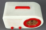 Rare Pre-War FADA 115 ”Bullet” Catalin Radio - White + Red