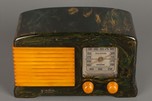 Rare FADA Model 120 Catalin Radio in Blue + Butterscotch
